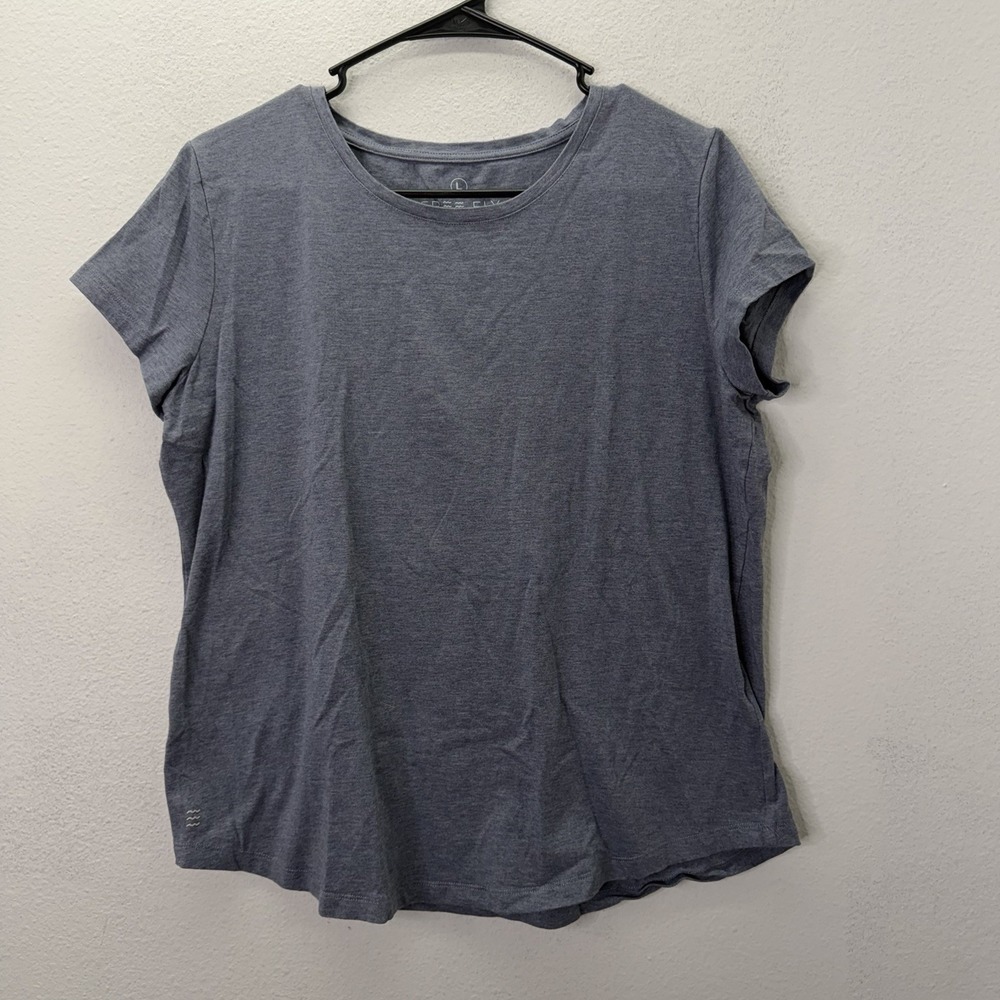 Free Fly Current T-Shirt Womens L Bamboo Blend Gray Short Sleeve Crewneck Top